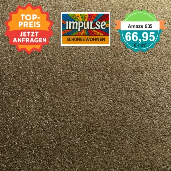 JAB Amaze – quadratische Draufsicht Velours-Teppichboden in fraise mit Preisaufdruck